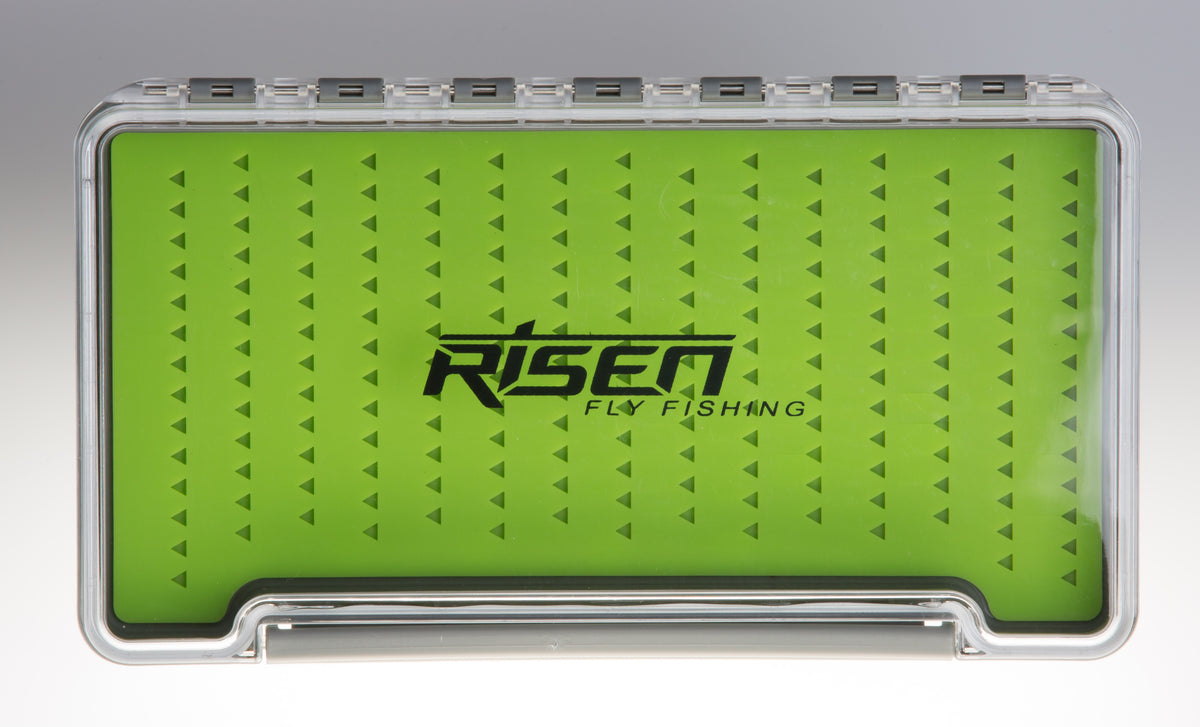 fly tackle box Waterproof fly boxes with green silicone insert – Risen Fly