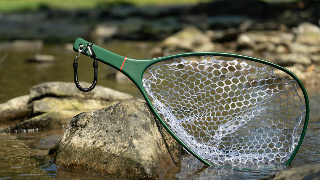 competition fly fishing net Carbon fiber net Black